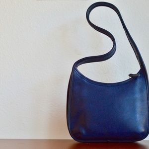 Vintage Coach 9020 Navy Ergo Bag/Mini Hobo Bag